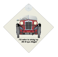 MG M type Midget 1928-32 Car Window Hanging Sign